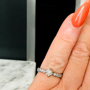 Bespoke Vintage Champagne Diamond Solitaire Ring 3