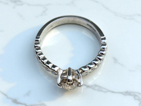 Bespoke Vintage Champagne Diamond Solitaire Ring 7