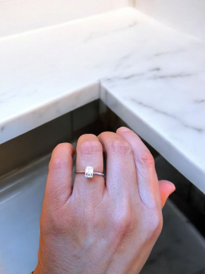 Bespoke Lab Grown White Gold 1 Carat Diamond Ring 5