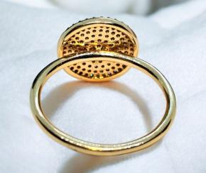 Champagne Diamond Set Icon Ring 8