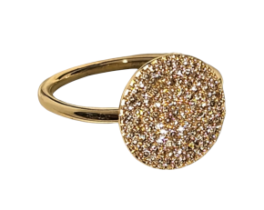 Champagne Diamond Set Icon Ring 9