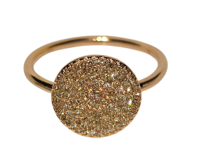 Champagne Diamond Set Icon Ring 2