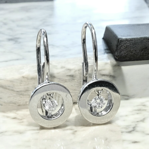 Bespoke Diamond And White Gold Earrings 2