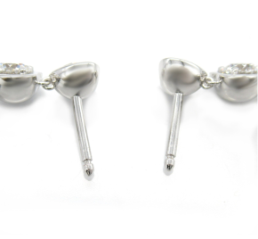 Cartier Triple Diamond Heart Earrings 2