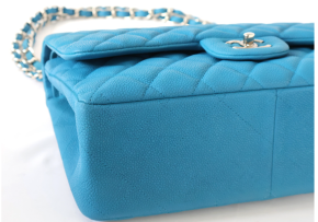 Chanel Bright Blue Double Flap Bag With Silver Hardware 5