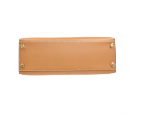 Hermes Tan With White Stitching Kelly 32cms 5
