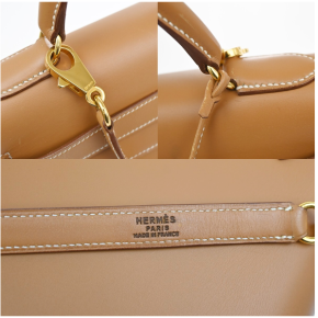 Hermes Tan With White Stitching Kelly 32cms 19