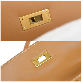 Hermes Tan With White Stitching Kelly 32cms 22