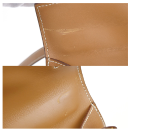 Hermes Tan With White Stitching Kelly 32cms 12