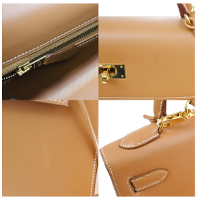 Hermes Tan With White Stitching Kelly 32cms 9