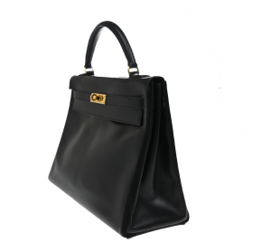 Hermes Black Kelly With Gold Hardware 32Cms 3
