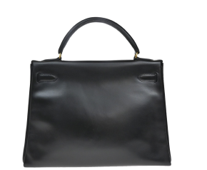 Hermes Black Kelly With Gold Hardware 32Cms 2