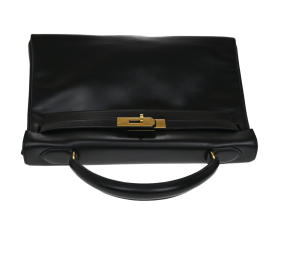 Hermes Black Kelly With Gold Hardware 32Cms 4
