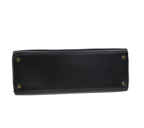 Hermes Black Kelly With Gold Hardware 32Cms 6