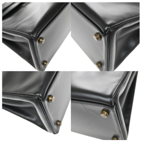 Hermes Black Kelly With Gold Hardware 32Cms 17