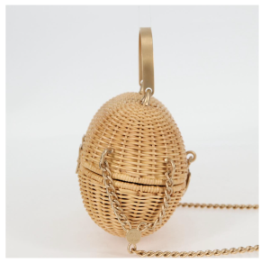 Chanel Heart Padlock Wicker Bag 6