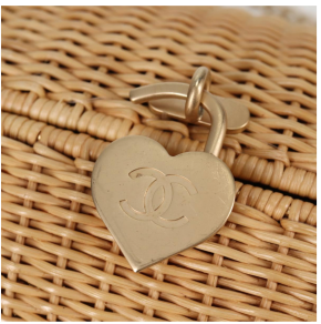 Chanel Heart Padlock Wicker Bag 20