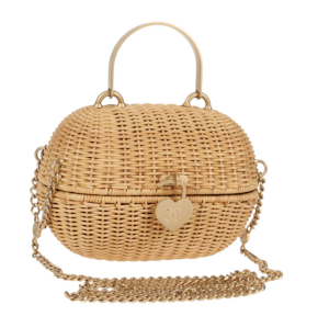 Chanel Heart Padlock Wicker Bag 10