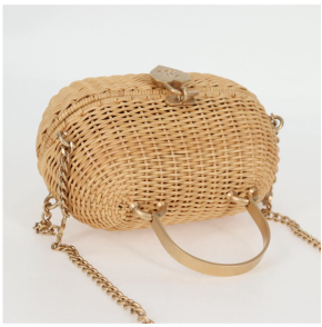 Chanel Heart Padlock Wicker Bag 3