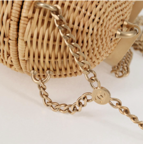 Chanel Heart Padlock Wicker Bag 14