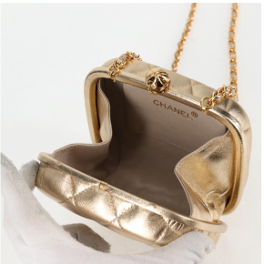 Chanel Logo CC Gold Bag 4