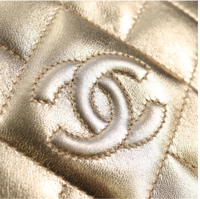 Chanel Logo CC Gold Bag 12