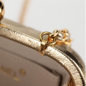 Chanel Logo CC Gold Bag 9