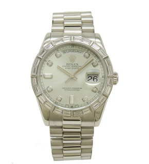 Rolex Day-Date Silver Watch 36mm 7