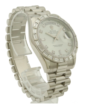 Rolex Day-Date Silver Watch 36mm 6