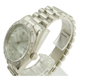 Rolex Day-Date Silver Watch 36mm 5