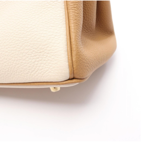 Hermès Togo Birkin 25 in Caramel Brown and Cream with Gold Hardware 4