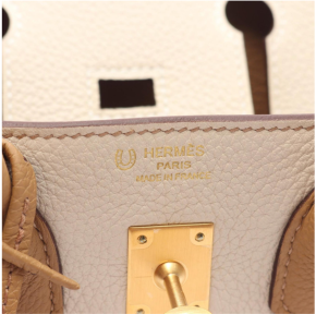Hermès Togo Birkin 25 in Caramel Brown and Cream with Gold Hardware 6