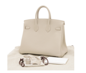 Hermès Cream Birkin 25 in Taurillon Clemence 2