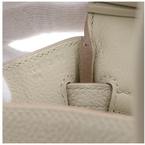Hermès Cream Birkin 25 in Taurillon Clemence 7