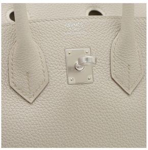 Hermès Cream Birkin 25 in Taurillon Clemence 3