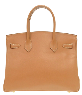 Hermès Caramel/White Stitch Birkin 30 2