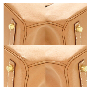 Hermès Caramel/White Stitch Birkin 30 10