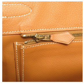 Hermès Caramel/White Stitch Birkin 30 5