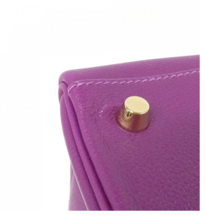 Hermès Purple Kelly 32 With Gold Hardware 3