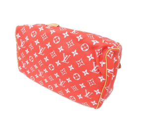 Louis Vuitton Monogram Speedy Bandouliere 40cm Boston Bag Red 2