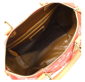Louis Vuitton Monogram Speedy Bandouliere 40cm Boston Bag Red 5