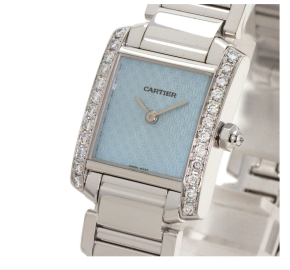 Cartier Tank Française Cadran C Motif White Gold Watch 2