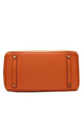 Hermes Birkin 35 in Orange H Taurillon Clemence Leather Palladium Hardware 5