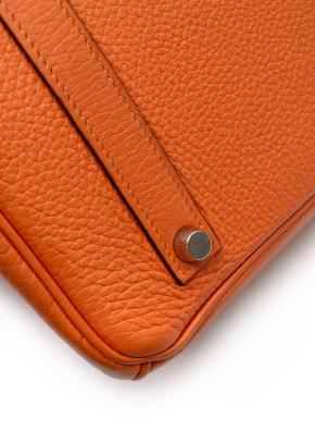 Hermes Birkin 35 in Orange H Taurillon Clemence Leather Palladium Hardware 13