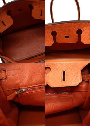 Hermes Birkin 35 in Orange H Taurillon Clemence Leather Palladium Hardware 19