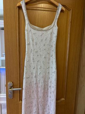 Clio Peppiat Beaded White Cocktail Dress 2