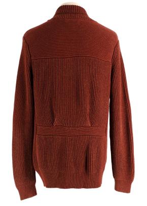Burberry Brick Red Thick Knitted Cardigan 2
