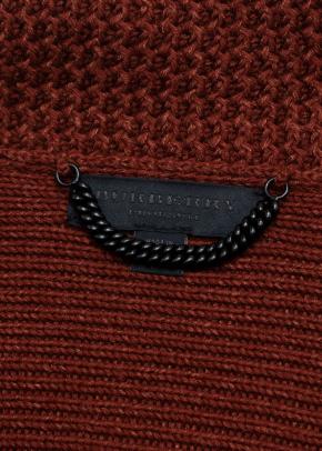 Burberry Brick Red Thick Knitted Cardigan 5