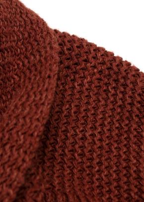 Burberry Brick Red Thick Knitted Cardigan 3