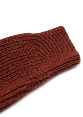 Burberry Brick Red Thick Knitted Cardigan 6